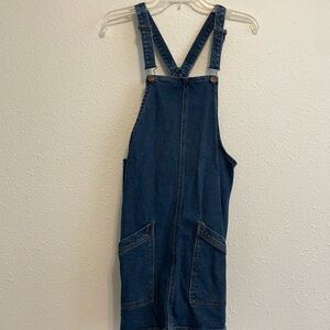 wild fable Indigo Denim Overall Dress with Adjustable Straps
